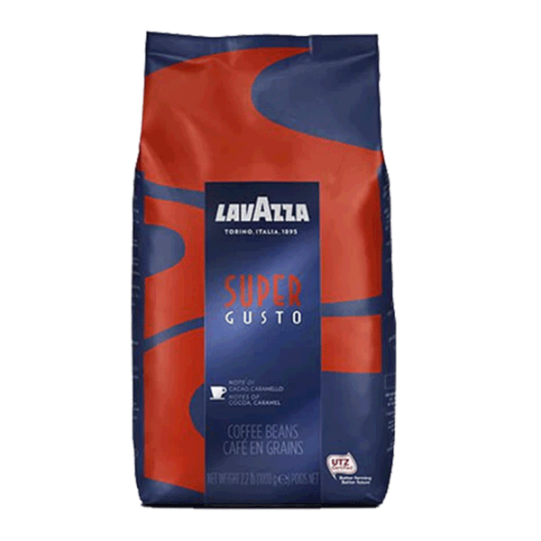 Со ноти на какао и карамела, Lavazza Super Gusto UTZ е мешавина од 100% UTZ-сертифицирани кафиња. Одличен избор на природно кафе од Бразилска Арабика, мајсторски комбинирано со колумбиска Арабика и Виетнамска Робуста.